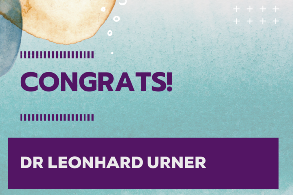 Congratulations image for Dr Leonhard Urner